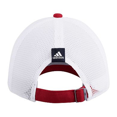 Men's adidas Red NC State Wolfpack Mascot Slouch Trucker Adjustable Hat