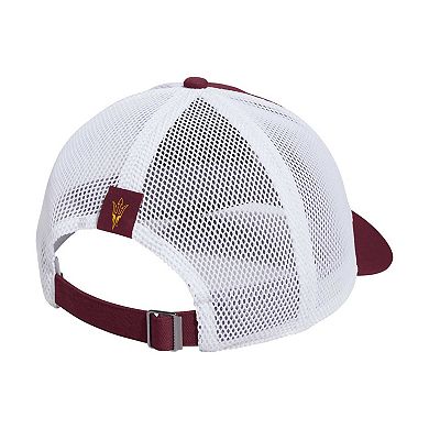Men's adidas Maroon Arizona State Sun Devils Mascot Block Letter Slouch Trucker Adjustable Hat