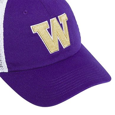 Men's adidas Purple Washington Huskies Mascot Slouch Trucker Adjustable Hat