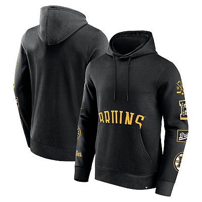 Men's Fanatics Branded Black Boston Bruins Wild Winner Fleece