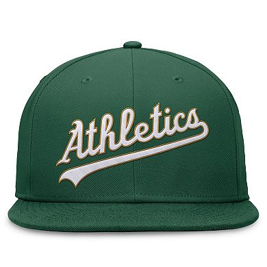 Men's Nike Green Oakland Athletics Evergreen Performance Fitted Hat