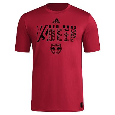 Men's adidas Red New York Red Bulls 2024 Jersey Hook AEROREADY T-Shirt