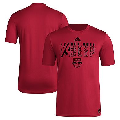 Men's adidas Red New York Red Bulls 2024 Jersey Hook AEROREADY T-Shirt