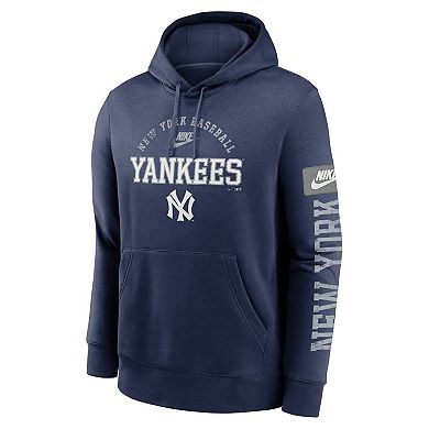 Men's Nike Navy New York Yankees Cooperstown Collection Splitter Club Fleece Pullover Hoodie