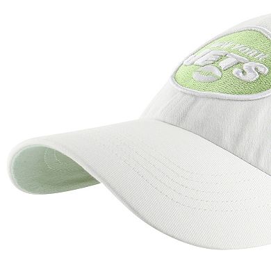 Women's '47 White New York Jets Ballpark Cheer Clean Up Adjustable Hat