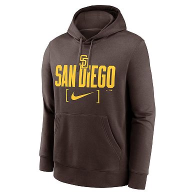 Men's Nike Brown San Diego Padres Club Slack Pullover Hoodie