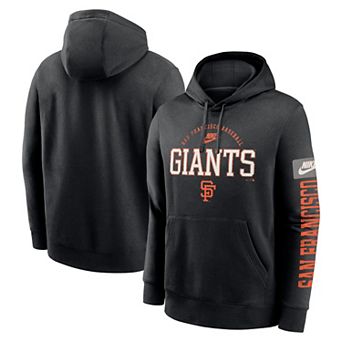 Men's Nike Black San Francisco Giants Cooperstown Collection Splitter Club Fleece Pullover Hoodie