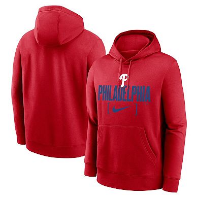 Men's Nike Red Philadelphia Phillies Club Slack Pullover Hoodie