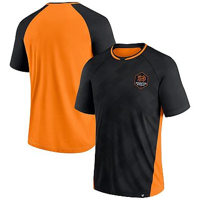 Men's Fanatics Branded Black Houston Dynamo FC Attacker Raglan T-Shirt