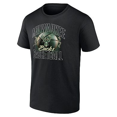 Men's Fanatics Branded Black Milwaukee Bucks Match Up T-Shirt