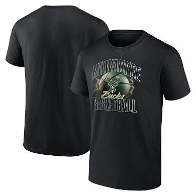 Men's Fanatics Branded Black Milwaukee Bucks Match Up T-Shirt