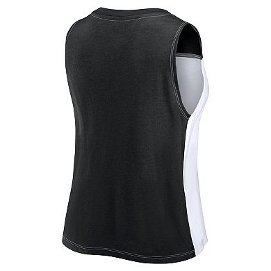 Women's Fanatics Branded Black Inter Miami CF Script Colorblock Tank Top