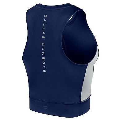 Women's Fanatics Signature Navy Dallas Cowboys Studio Fitted Gym Tank Top