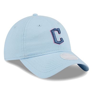 Women's New Era Cleveland Guardians Multi Light Blue 9TWENTY Adjustable Hat