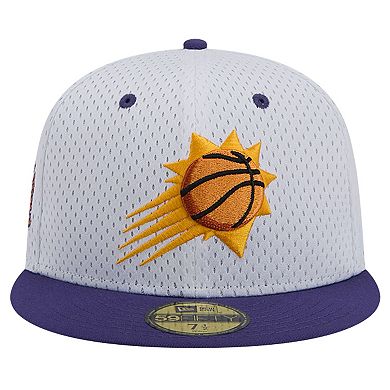 Men's New Era White/Purple Phoenix Suns Throwback 2Tone 59FIFTY Fitted Hat