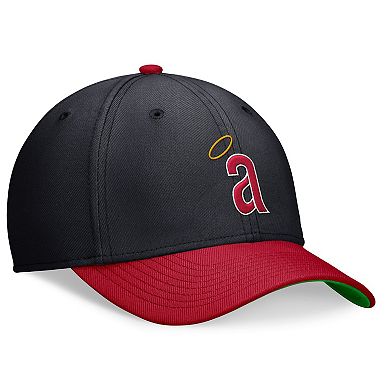 Men's Nike Navy/Red California Angels Cooperstown Collection Rewind Swooshflex Performance Hat