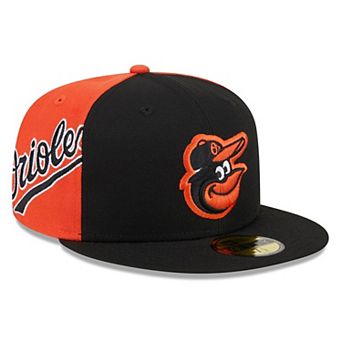 Men's New Era Black/Orange Baltimore Orioles Gameday Sideswipe 59FIFTY Fitted Hat