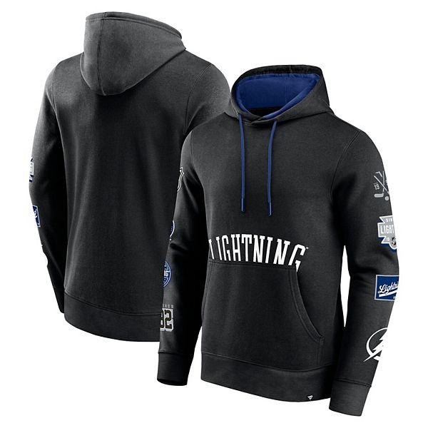Men's Fanatics Branded Black Tampa Bay Lightning Wild Winner Fleece Pullover Hoodie