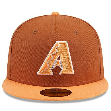 Men's New Era Brown/Orange Arizona Diamondbacks Spring Color Basic Two-Tone 59FIFTY Fitted Hat
