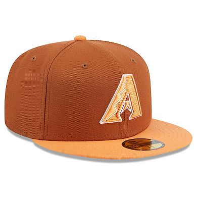 Men's New Era Brown/Orange Arizona Diamondbacks Spring Color Basic Two-Tone 59FIFTY Fitted Hat