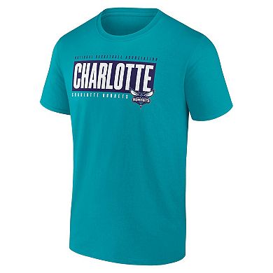 Men's Fanatics Branded Teal Charlotte Hornets Box Out T-Shirt