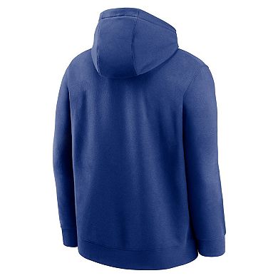 Men's Nike Royal Brooklyn Dodgers Cooperstown Collection Splitter Club Fleece Pullover Hoodie