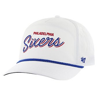 Men's '47 White Philadelphia 76ers Fairway Hitch brrr Adjustable Hat