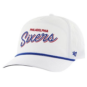 Men's '47 White Philadelphia 76ers Fairway Hitch brrr Adjustable Hat