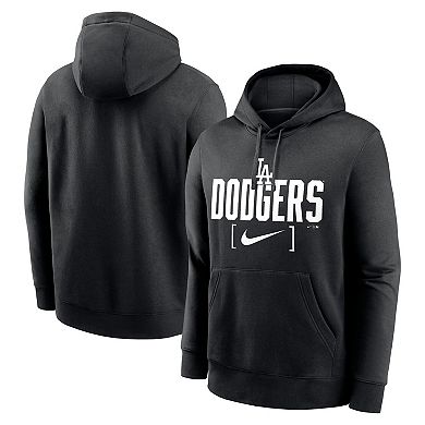 Men's Nike Black Los Angeles Dodgers Club Slack Pullover Hoodie