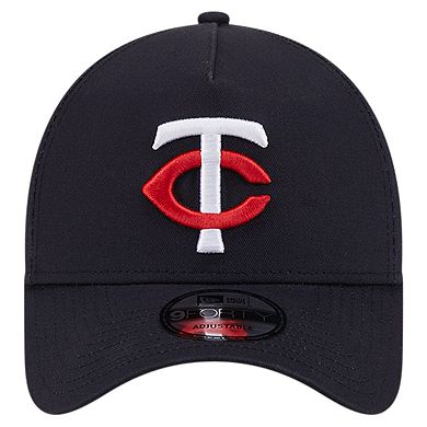Men's New Era Navy Minnesota Twins Team Color A-Frame 9FORTY Adjustable Hat
