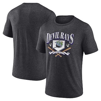 Men's Fanatics Branded Heather Charcoal Tampa Bay Rays Home Team Tri-Blend T-Shirt