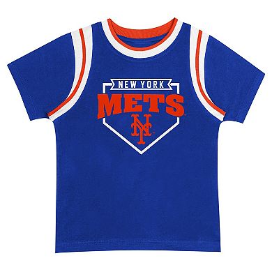 Toddler Fanatics Branded Royal/Gray New York Mets Bases Loaded T-Shirt & Shorts Set