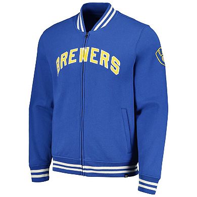 Men's '47 Royal Milwaukee Brewers Wax Pack Pro Camden Full-Zip Track Jacket