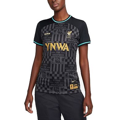 Women's Nike Black Liverpool x LeBron James Collection 2023/24 Stadium Replica Jersey
