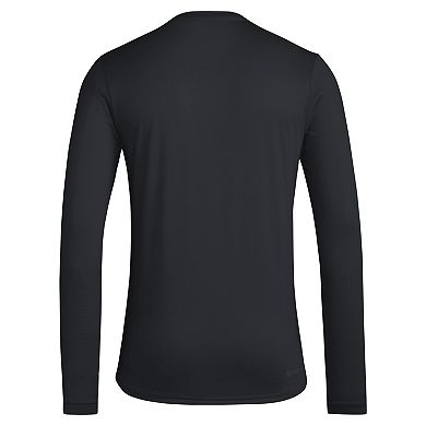 Men's adidas Black D.C. United 2024 Jersey Hook AEROREADY Long Sleeve T-Shirt