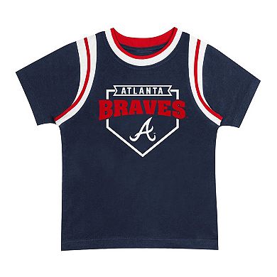 Preschool Fanatics Branded Atlanta Braves Loaded Base T-Shirt & Shorts Set