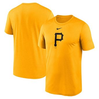 Men's Nike Gold Pittsburgh Pirates Legend Fuse Large Logo Performance T-Shirt