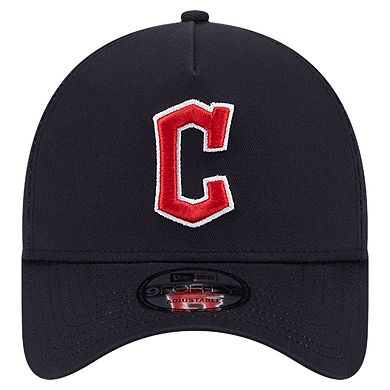 Men's New Era Navy Cleveland Guardians Team Color A-Frame 9FORTY Adjustable Hat