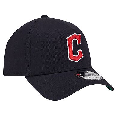 Men's New Era Navy Cleveland Guardians Team Color A-Frame 9FORTY Adjustable Hat