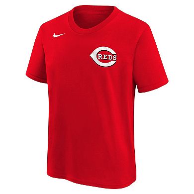 Youth Nike Elly De La Cruz Red Cincinnati Reds Home Player Name & Number T-Shirt