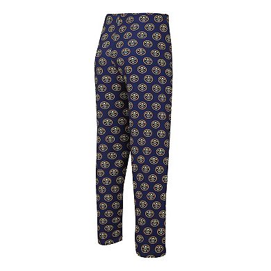 Men's Concepts Sport Navy Denver Nuggets Gauge Allover Print Pants