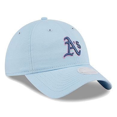 Women's New Era Oakland Athletics Multi Light Blue 9TWENTY Adjustable Hat