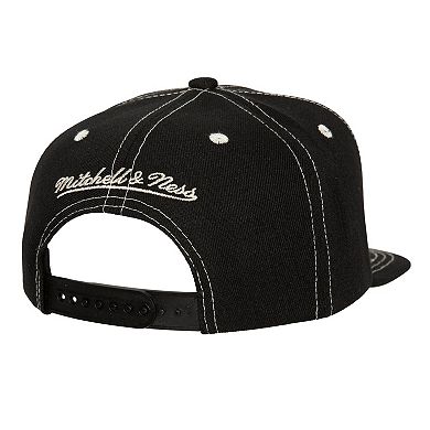 Men's Mitchell & Ness Black Pittsburgh Penguins Energy Contrast Natural Snapback Hat