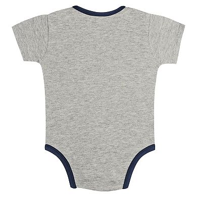 Newborn & Infant Gray/White New York Yankees Two-Pack Play Ball Bodysuit Set