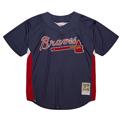 Men's Mitchell & Ness Chipper Jones Navy Atlanta Braves Cooperstown Collection 2007 Batting Practice Jersey