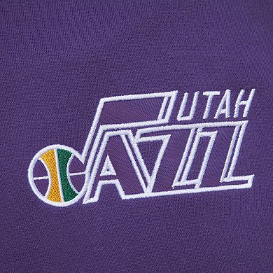 Men's Mitchell & Ness Purple Utah Jazz Team OG 2.0 Vintage Logo Fleece Pullover Hoodie