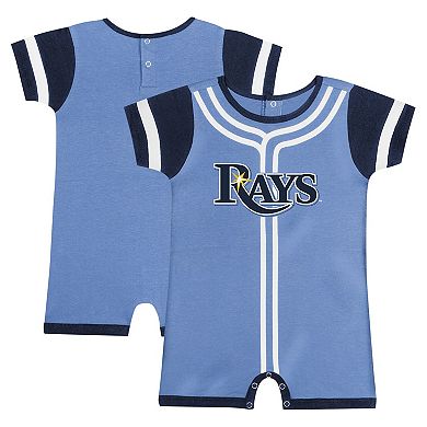 Newborn & Infant Fanatics Branded Light Blue Tampa Bay Rays Fast Pitch Romper
