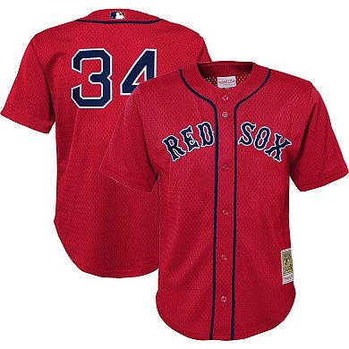 Preschool Mitchell & Ness David Ortiz Red Boston Red Sox Cooperstown CollectionÂ Mesh Batting Practice Jersey