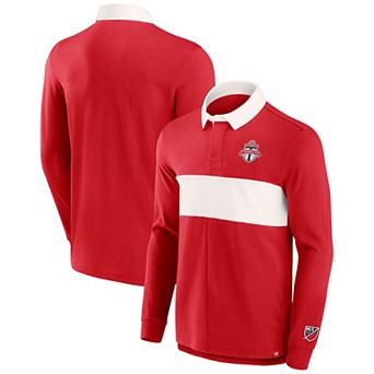 Men's Fanatics Branded Red Toronto FC Forever Casuals Long Sleeve Striker Polo