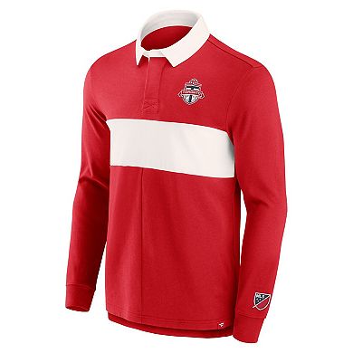 Men's Fanatics Branded Red Toronto FC Forever Casuals Long Sleeve Striker Polo